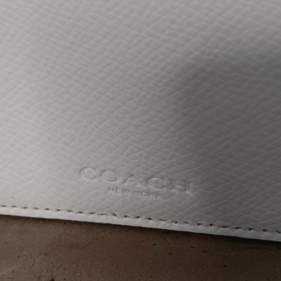 Authentic Vintage Coach Clutch Ivory Zippered Envelope Wallet Luggage Bag - Picture 3 of 7